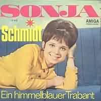 Ein himmelblauer Trabant ----- Sonja Schmidt ----- 
Sonja Schmidt ist eine deutsche Schlagersngerin die ihre ersten Erfolge in der ehemaligen DDR feierte.<br>
Sonja Schmidt hat im damaligen Zentralen Studio fr Unterhaltungskunst Ihre Ausbildung absolviert und in der Zeit von 1967 bis 1974 einige Singles ber das Plattenlabel AMIGA vertrieben.<br>
"Ein Himmelblauer Trabant" aus dem jahr 1971 ist einer dieser Songs, andere Songs waren
"Nein, nein, nein, es lohnt sich nicht" , "Post bleibt Post" und "Ich habe immer Zeit fr dich"
